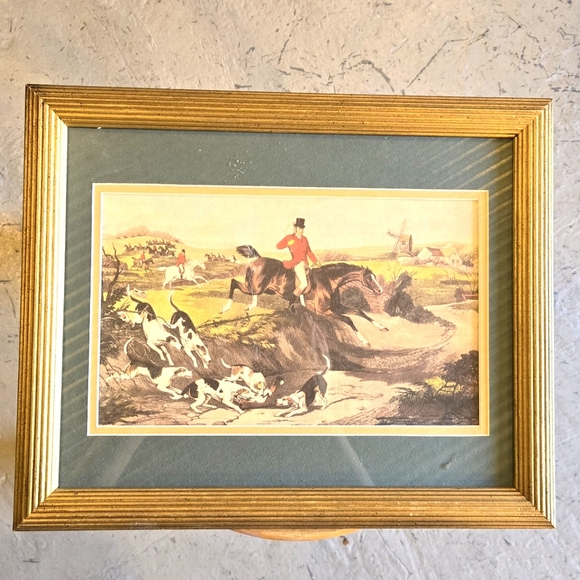 English Other - VINTAGE framed print The Hunt